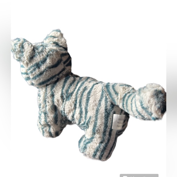 Fun Stuff Inc Tabby Cat Plush Stuffed Animal Kitten Soft Toy Gray White 10” - Picture 2 of 3